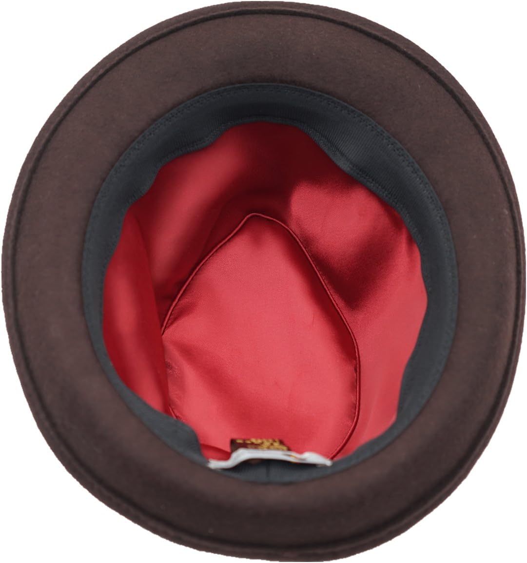 Home Prefer Men's Wool Felt Winter Hat Short Brim Fedora Hat