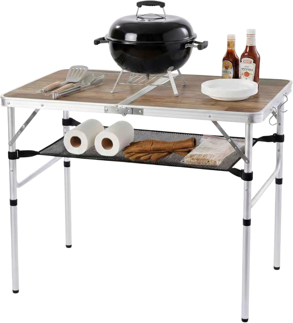 YUFIFAIRY Aluminum Camp Table, 36''L x24''W Folding Table Portable