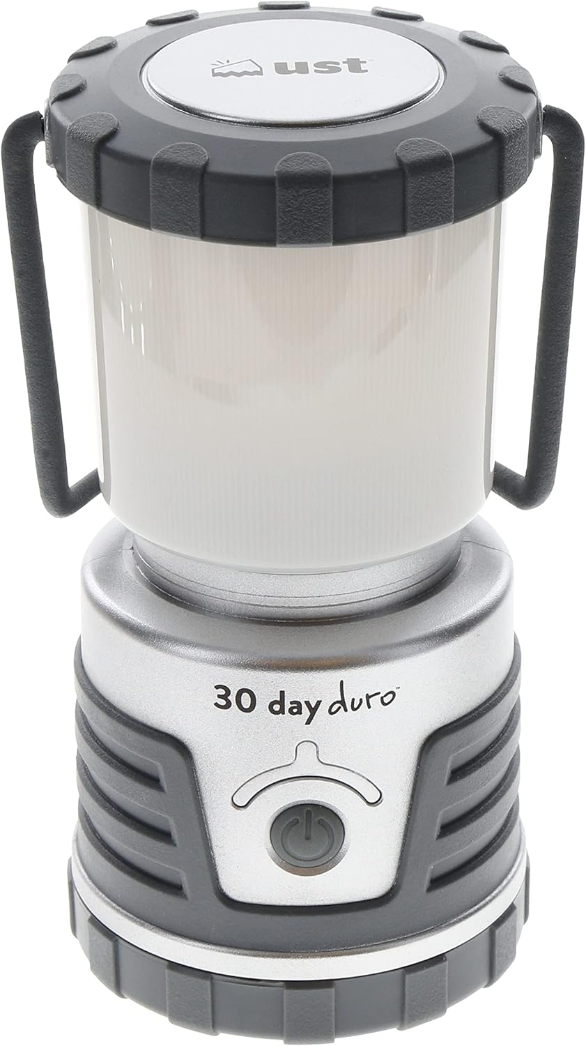 ust Duro Lantern with 30-Day Run time, Low and high Light, Water Resistant, Aluminum, for Camping, Hiking, and Outdoors