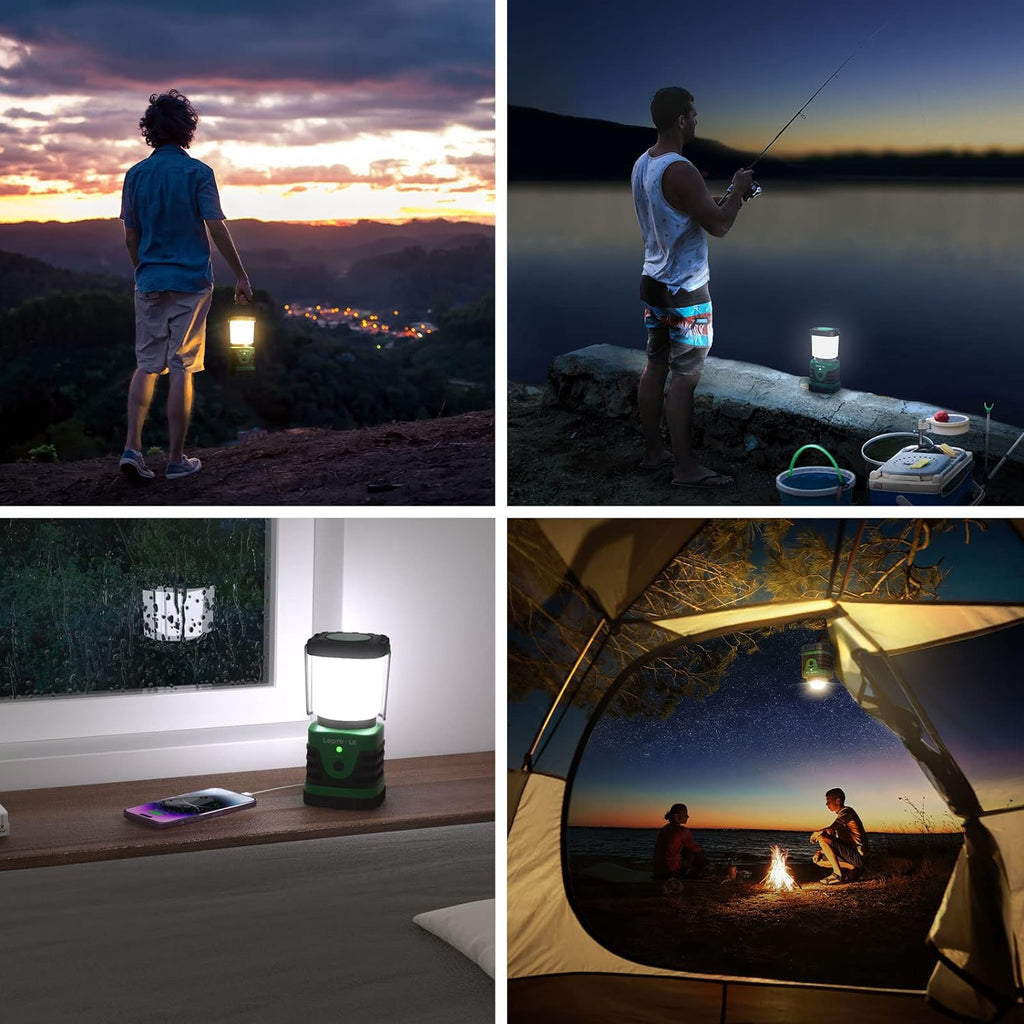Lepro 1000LM LED Camping Lantern Rechargeable, 4400mAh, 4 Light Modes
