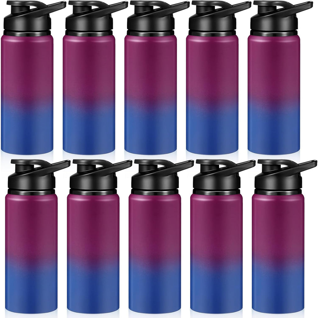 Mimorou 10 Pcs 20oz Aluminum Water Bottles Bulk, Macaron Color