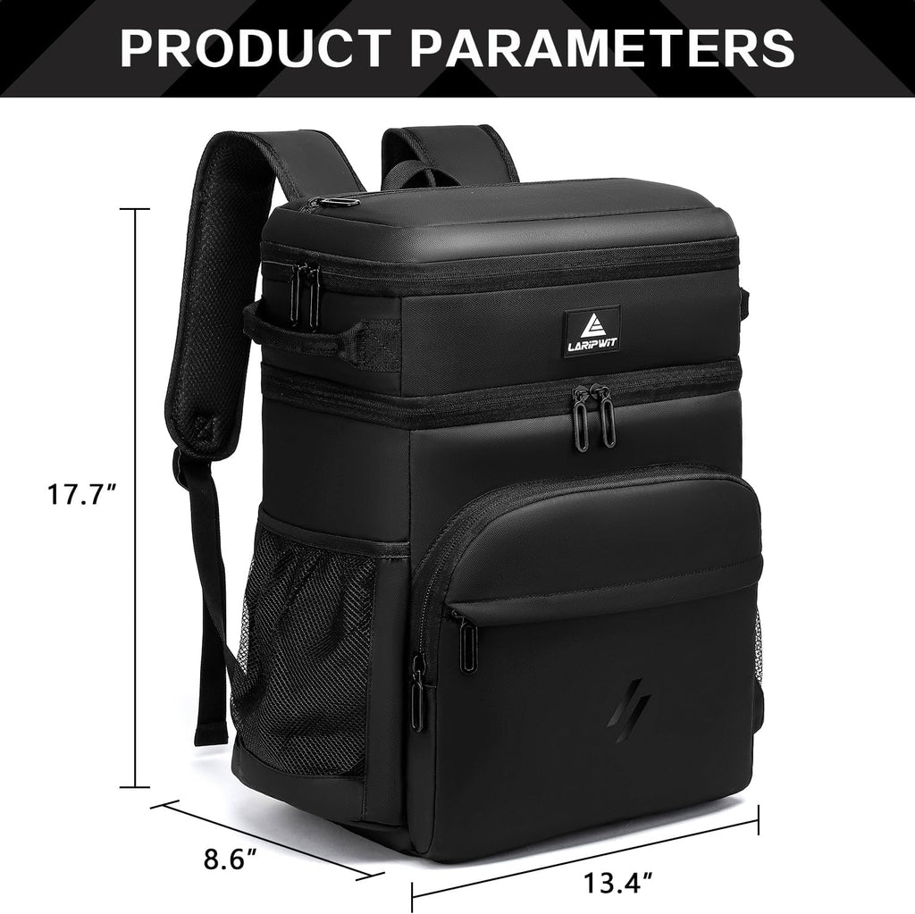 Laripwit 54/40 Cans Backpack Cooler Insulated Leak-Proof Large Cooler Backpack Double Deck Lunch Backpack for Men Women - Perfect Soft Cooler Bag for Tactical, Camping, Picnic, Beach, Hiking