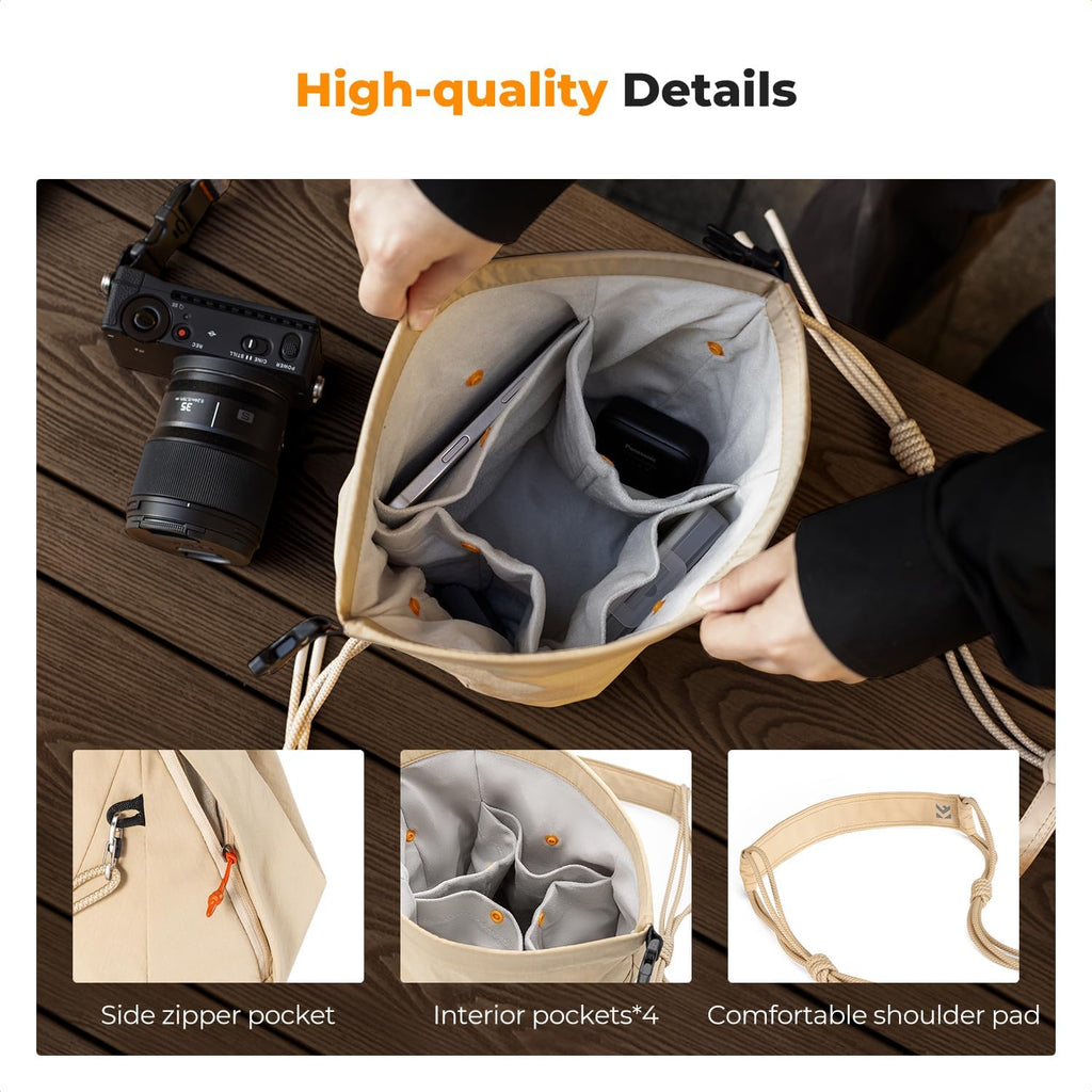 K&F CONCEPT Camera Sling Bag Small Compact Case
