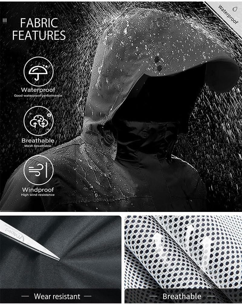 iCreek Rain Suit Waterproof Breathable Lightweight 2-Piece Rain Gear Unisex
