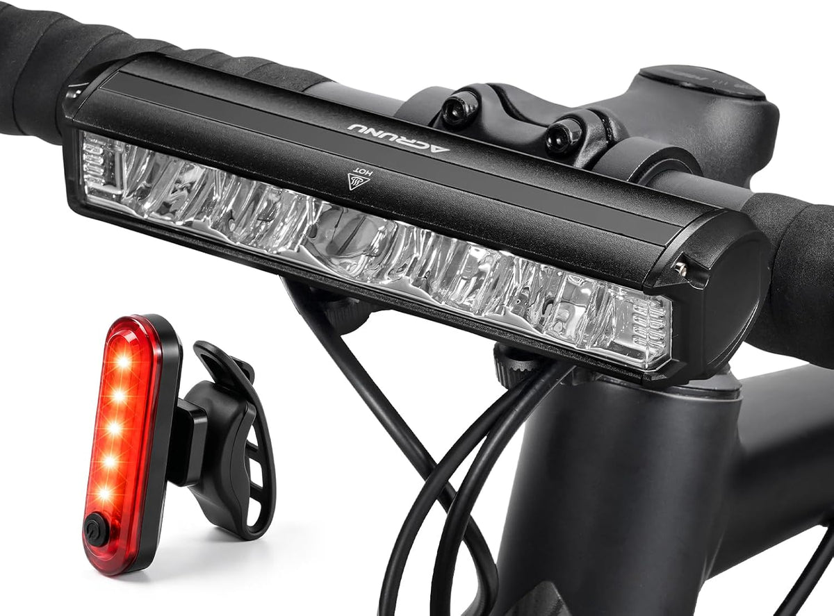 3250 Lumen Rechargeable Bike Lights for Night Riding with Tail Light
