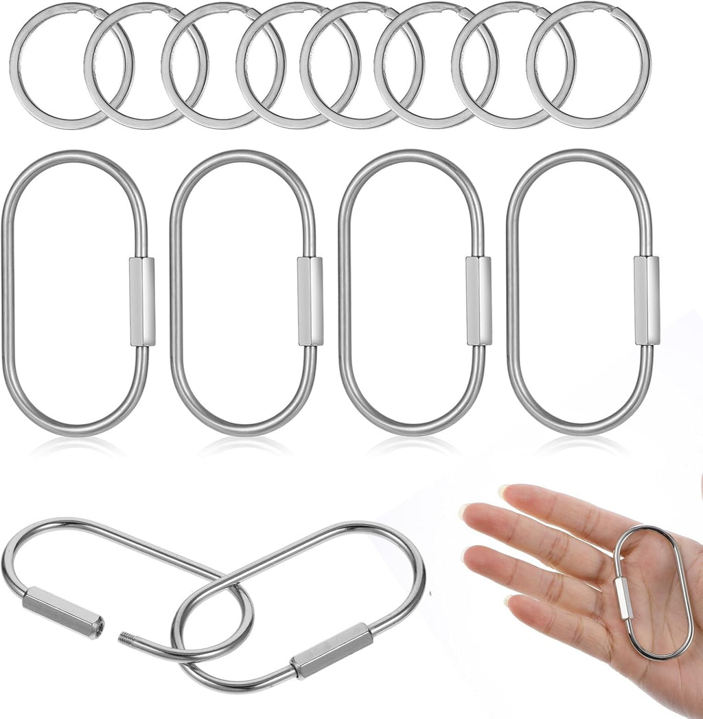 Yolev Locking Carabinern Key Ring Screw Lock Keychain