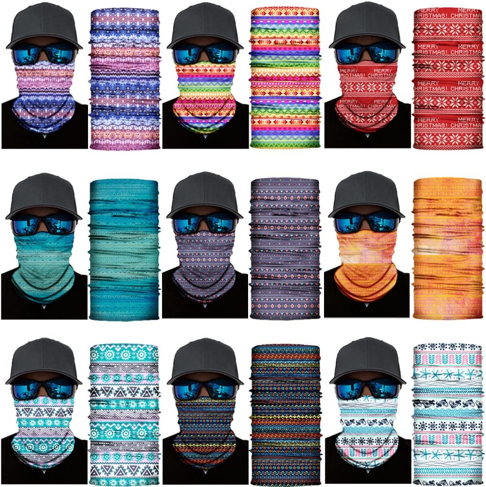 Neck Gaiter Mask,UV Protection Bandana Gator Face Cover Covering Mask,Tube Scarf,Neck Warmer Balaclava,Headband