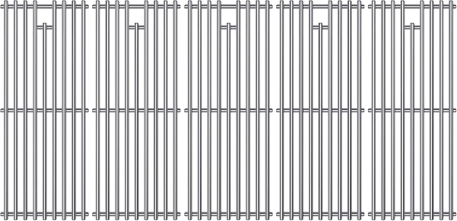 9MM 16517 Grill Grates 16GA Grill Heat Plates for 16631 16520 Bull Grill Replacement Parts, BBQ Bull Brahma 5 Burner 57568, 57569, 57568CE, 57568AGA, 57569CE, 57569AGA, Stainless Steel Grids