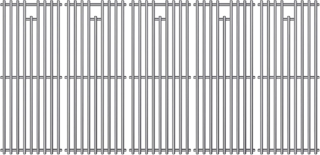 9MM 16517 Grill Grates Replacement for Bull Grill Replacement Parts, BBQ Bull Brahma 5 Burner 57568, 57569, 57568CE, 19” Lion Premium 40” 4 Burner L90000, 90000, 65073 Stainless Steel Grids