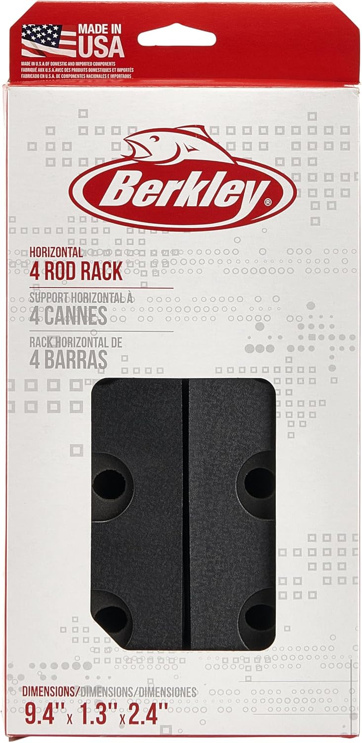 Berkley Horizontal 4 Fishing Rod Rack, Black