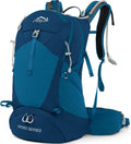 IX INOXTO Hiking Backpack, 26L/40L Waterproof Hiking Daypack with 3L Water Bladder and Rain Cover, Lightweight Travel Camping Backpack for Men Women (Blue)