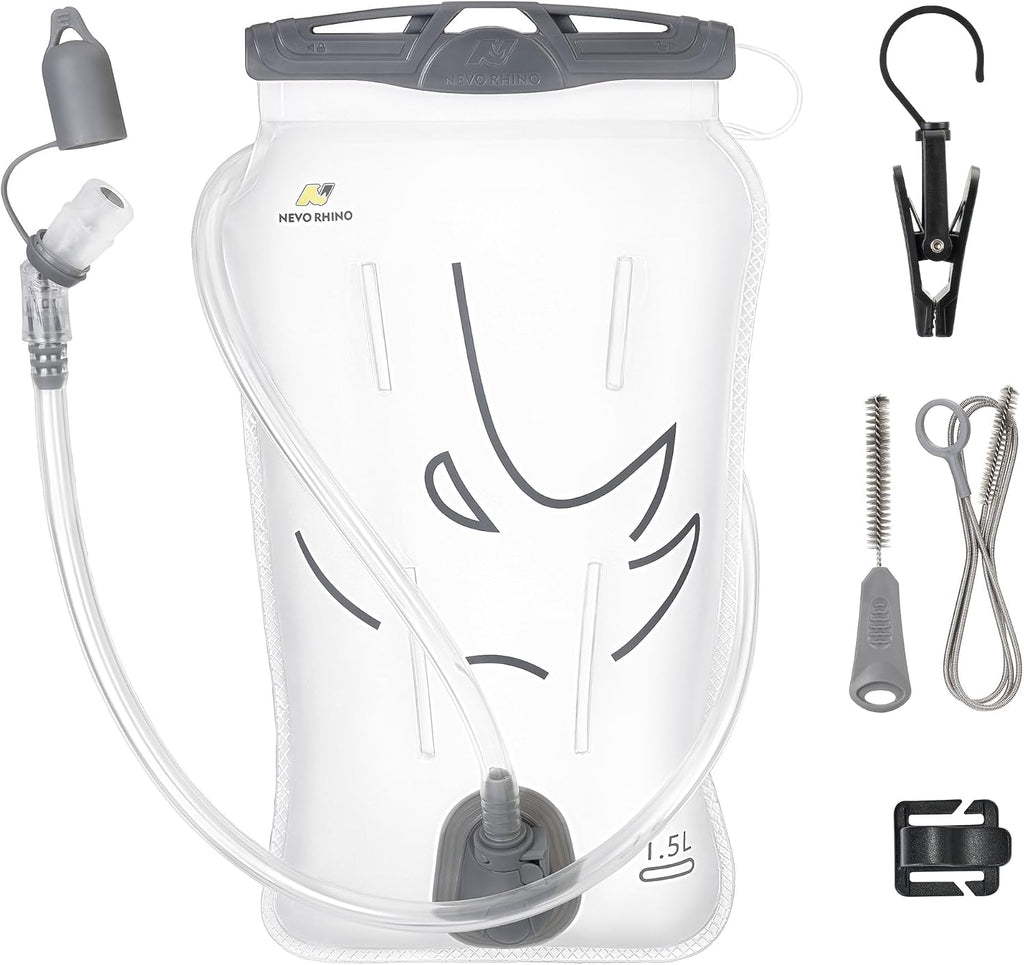 N NEVO RHINO Water Bladder 1L- 1.5L- 2L, Hydration Bladder for Running Vest
