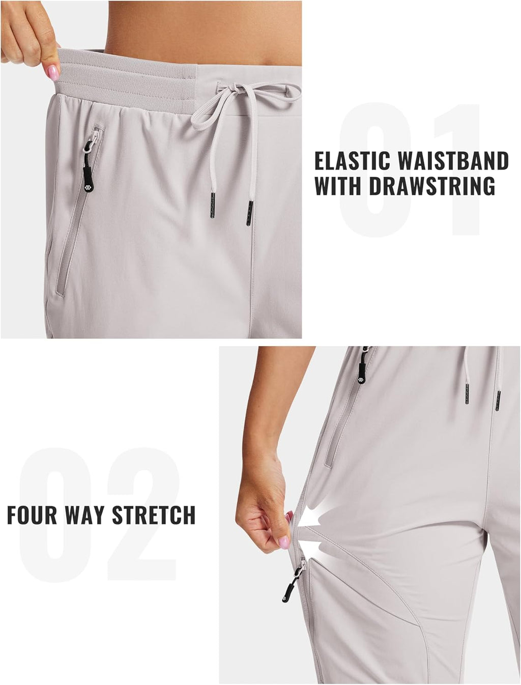 AIRIKE Women's Hiking Cargo Pants Lightweight Quick Dry Joggers Sweatpants Casual Work Travel Outdoor Pant with Pockets