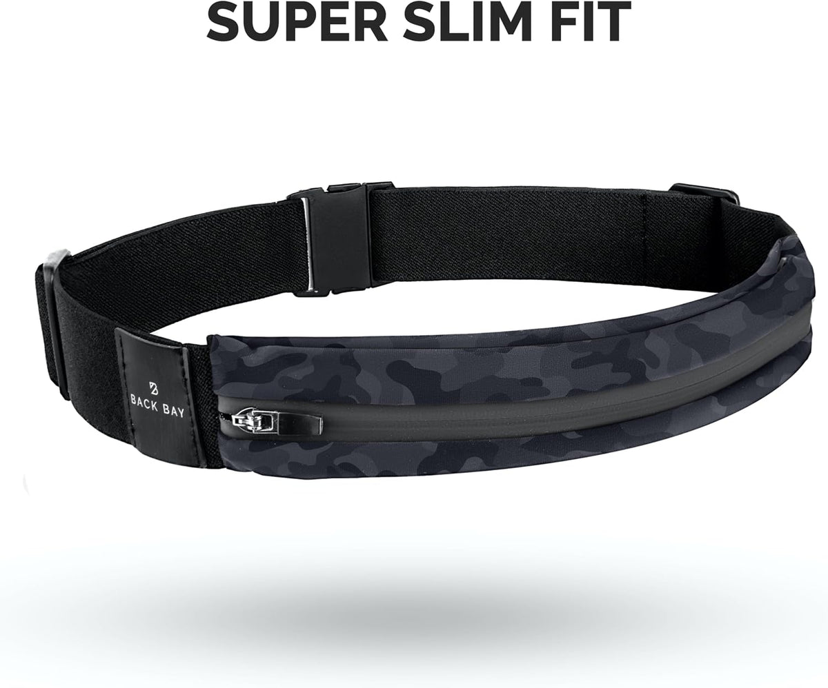 No-Bounce Slim & Secure Running Belt, Fits ALL Phones, Keys, Cards, Gels