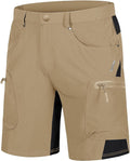 TACVASEN Men's Hiking Cargo Shorts 10" with Zipper Pockets Quick Dry Casual Stretch Golf Work Short Outdoor Summer