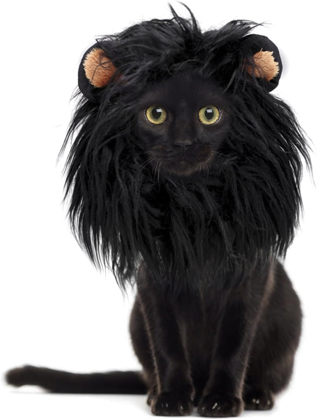 Onmygogo Lion Mane Wig for Cats and Dogs, Funny Pet Cat Costumes for Halloween Christmas, Furry Pet Clothing Accessories