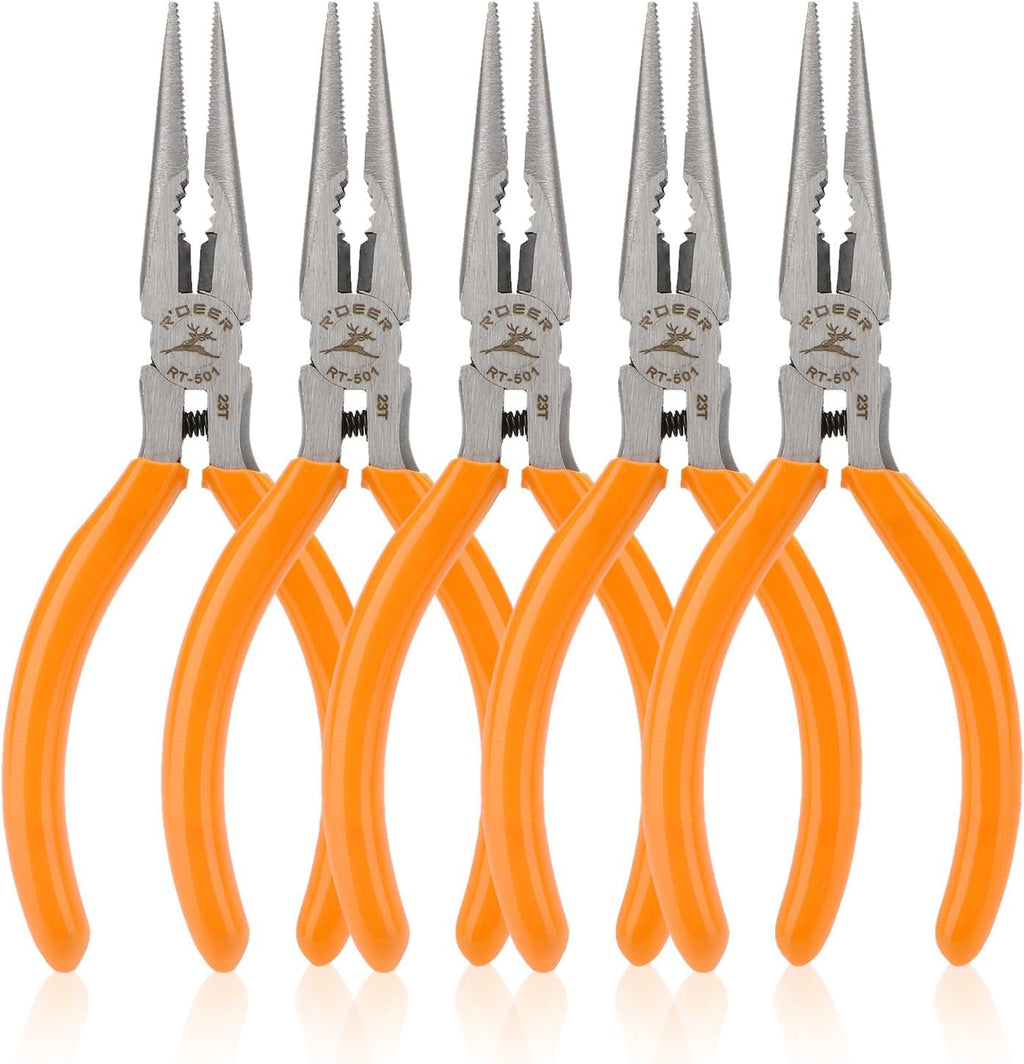 Rongon 5in Small Needle Nose Pliers,Long Nose Plier, Jewelry Plier Tool