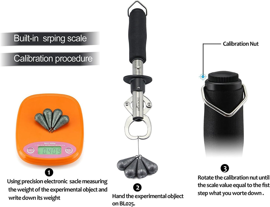 Booms Fishing G1 Fish Gripper Grip and Hold Fish with Tight Grip Largest Model Built-in Scale