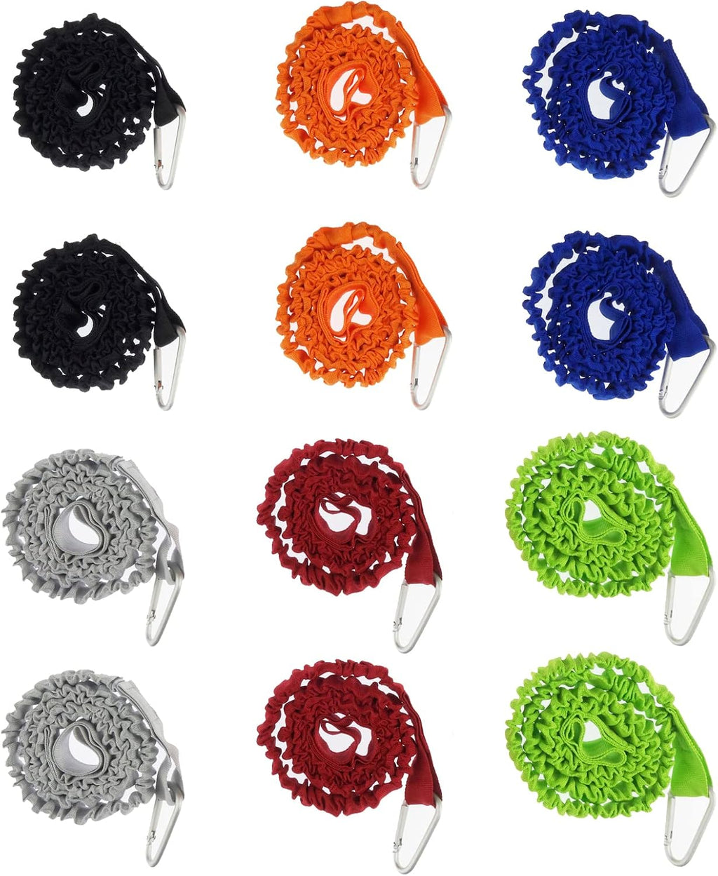 2/4/6/8/12 Pack Stretchable Paddle Leash Paddle Holder Tool Lanyard for Kayak and Paddles, Fishing Poles Rods