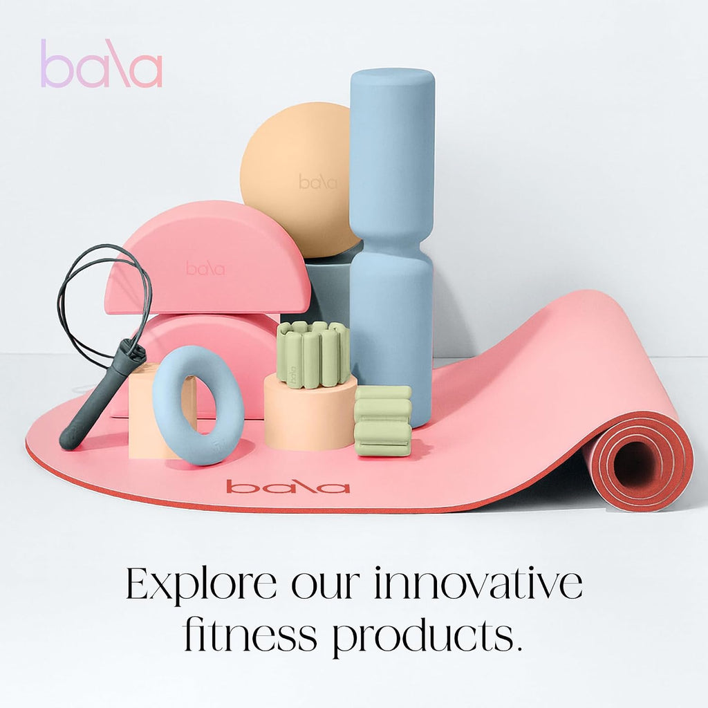 Bala Yoga Mat for Home Gym, Non-Slip Exercise Mat for Home Workout (12MM)