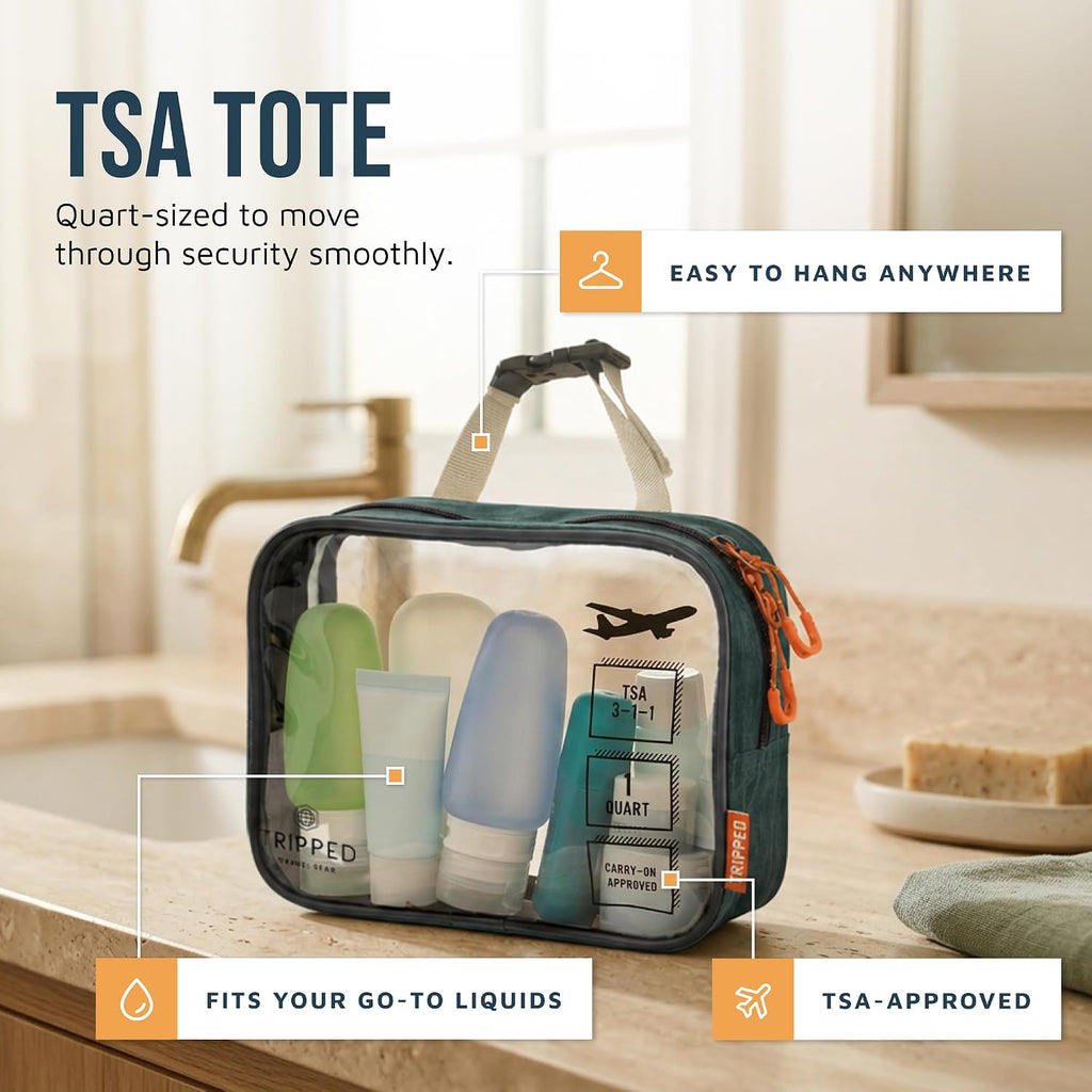 TRIPPED Travel Gear 3-Piece Travel Toiletry Bag Set