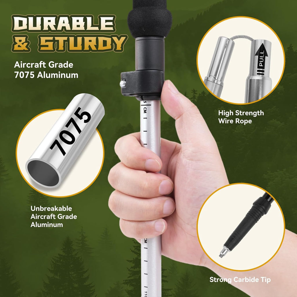 Single Collapsible Trekking Pole （1 Pack） Hiking Essentials