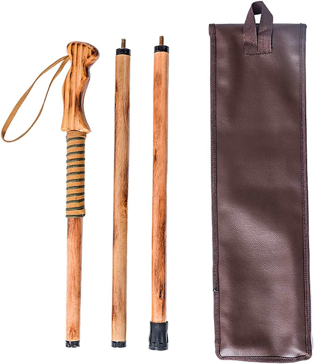 FOREST PILOT 3pc Detachable Walking Stick Pine Handle 55 Inches