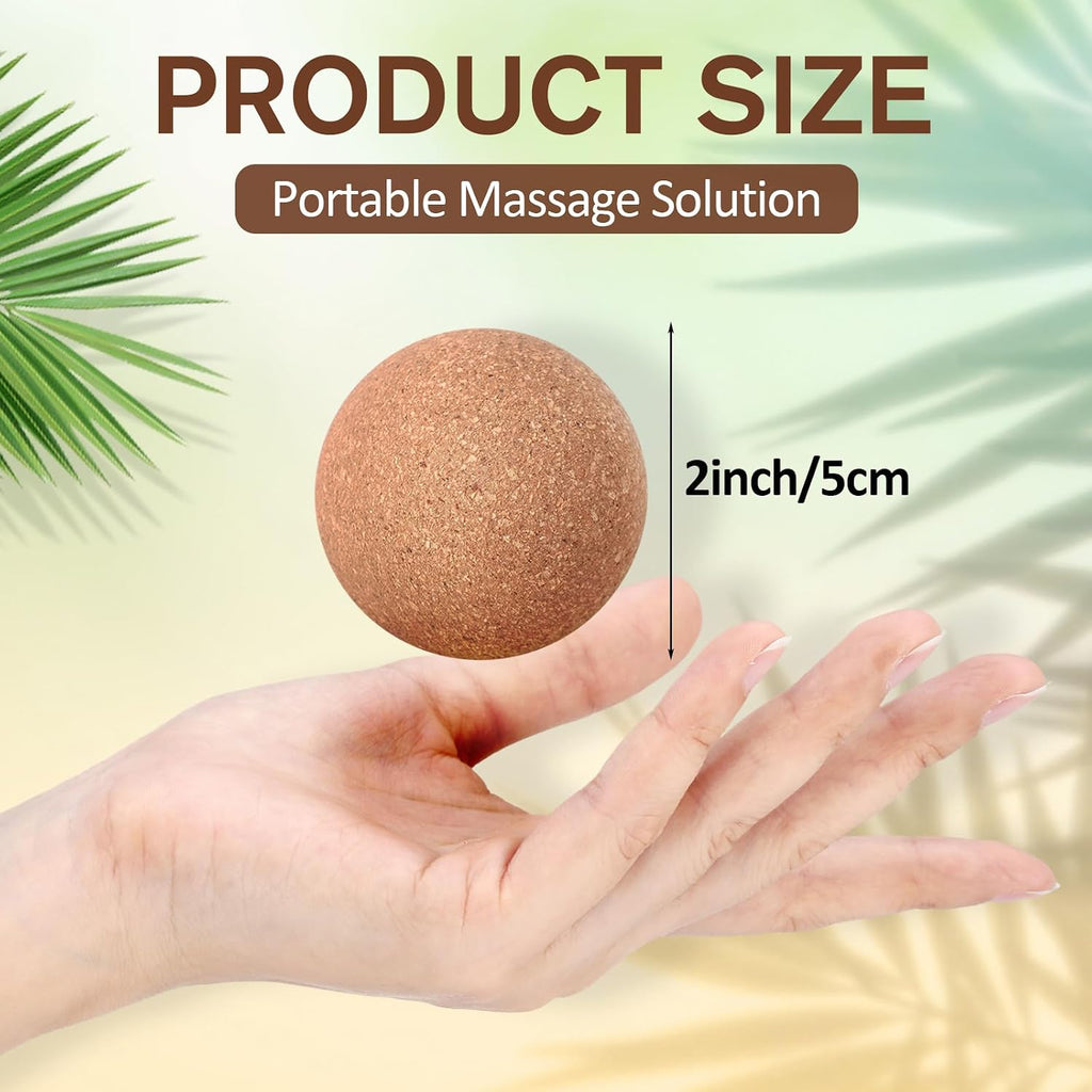 Seenelling 20 Pcs Cork Massage Ball Myofascial Release Therapy, 2 Inch
