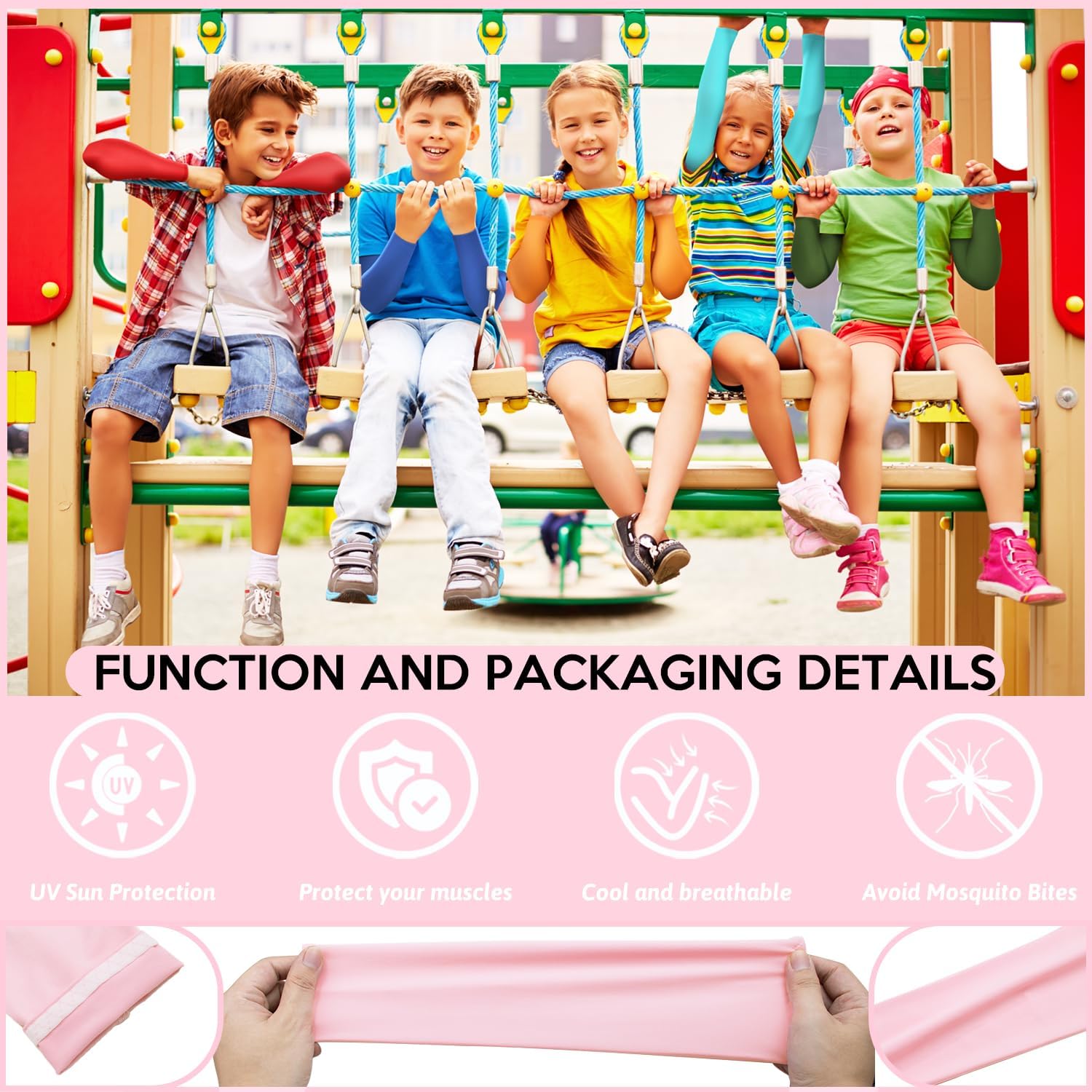 14 Pairs Arm Sleeves for Kids Youth Football Baseball Basketball UV Sun Protection Cooling Arm Sleeves for Boys Girls