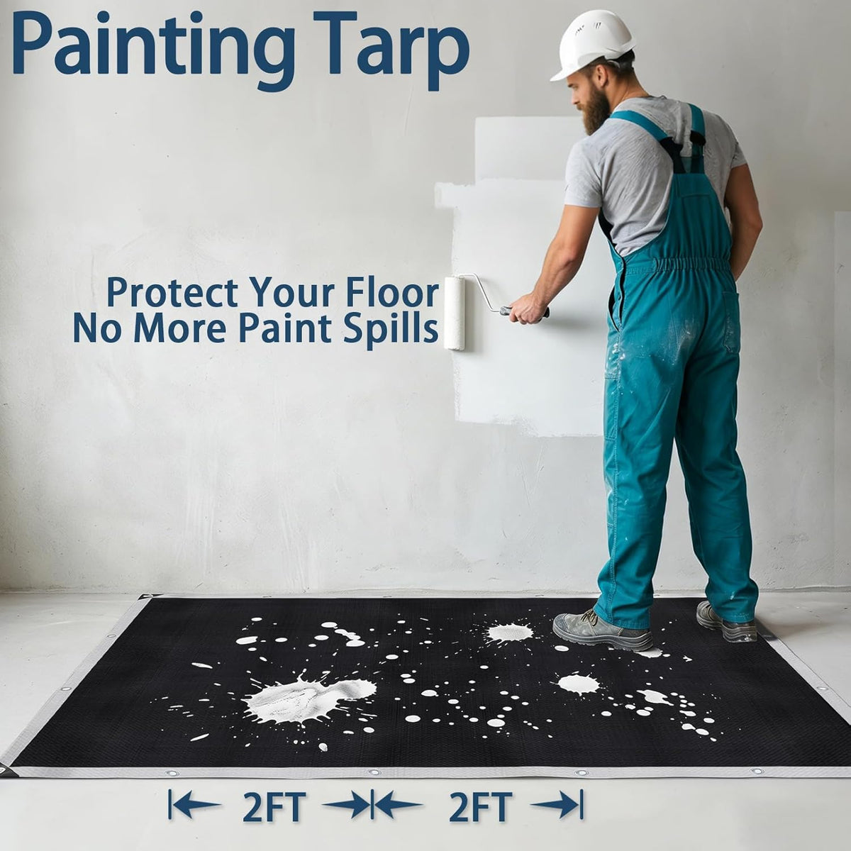 Artpuch Tarp 16x20FT, 12 Mil Heavy Duty Waterproof Poly Tarps with Grommets & Reinforced Edges, Multipurpose Protective Tarp Cover for Outdoor Camping, Tent, Car, Silver/Black