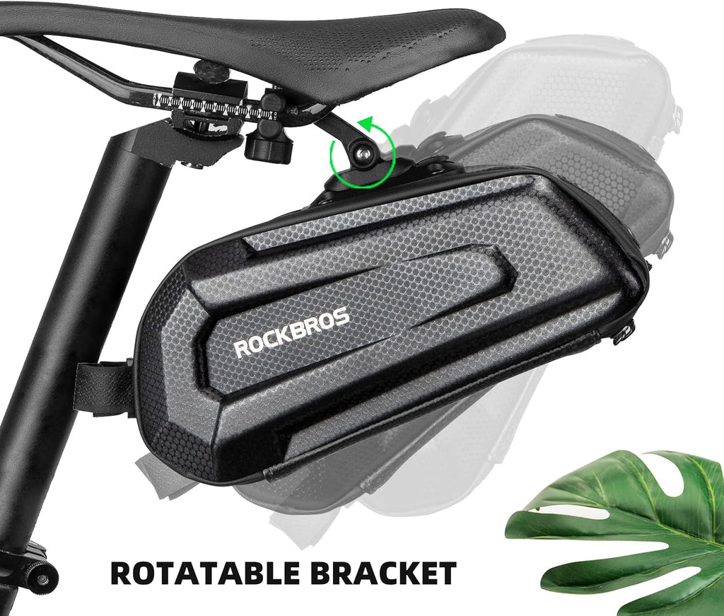 ROCKBROS Bike Saddle Bag Under Seat 3D Hard Shell Bicycle Seat Bag 1.7L
