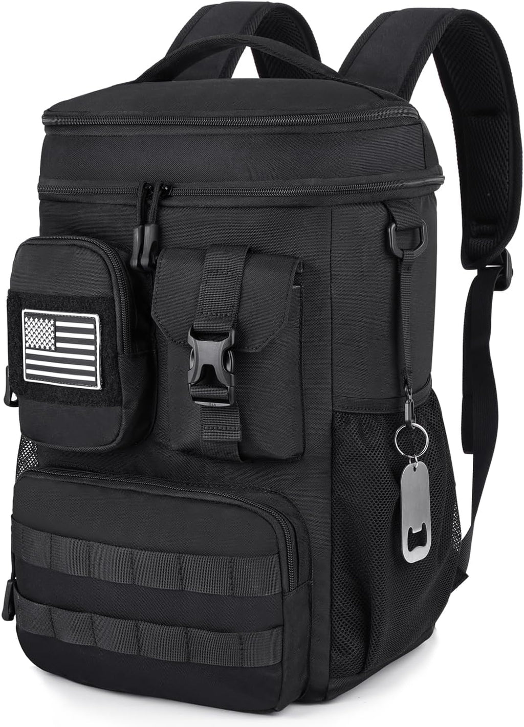 DEYACE Tactical Cooler Backpack, 33 Can 24L 20H Cold Retention Insulated Leak Proof Dual Compartment Cooler Lunch Box Bag with MOLLE System for Camping Hiking Beach Work