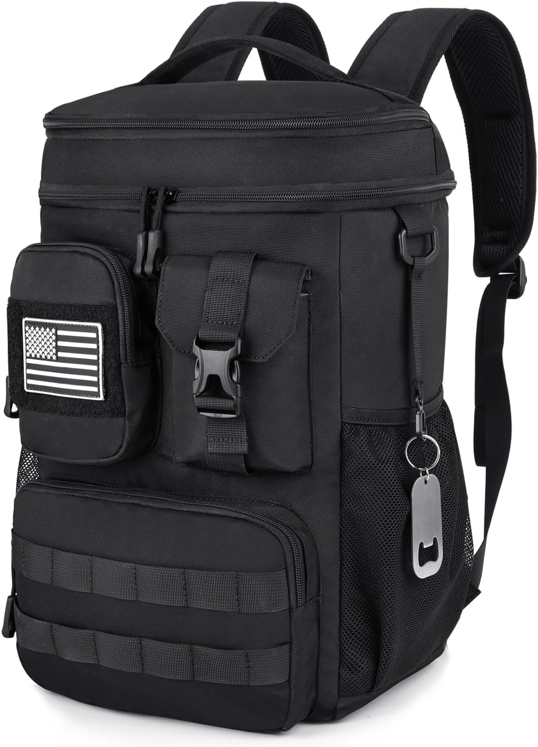 DEYACE Tactical Cooler Backpack, 33 Can 24L 20H Cold Retention Insulated Leak Proof Dual Compartment Cooler Lunch Box Bag with MOLLE System for Camping Hiking Beach Work