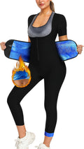 Women Sauna Jumpsuit Sweat Suit Full Body Heat Trapping Workout