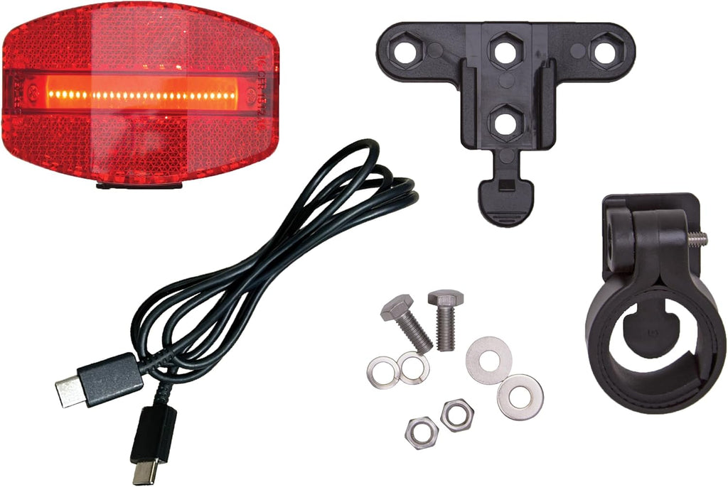 Planet Bike Grateful Red USB Bike Tail Light 4.5 x 2.25 x 2.75"