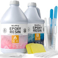 Nicpro 1 Gallon Crystal Clear Epoxy Resin Kit with Cups, Sticks, Gloves