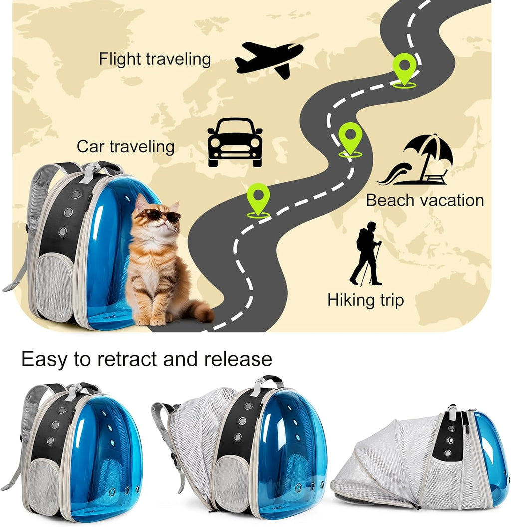 Dual Expandable Backpack for Large Cat