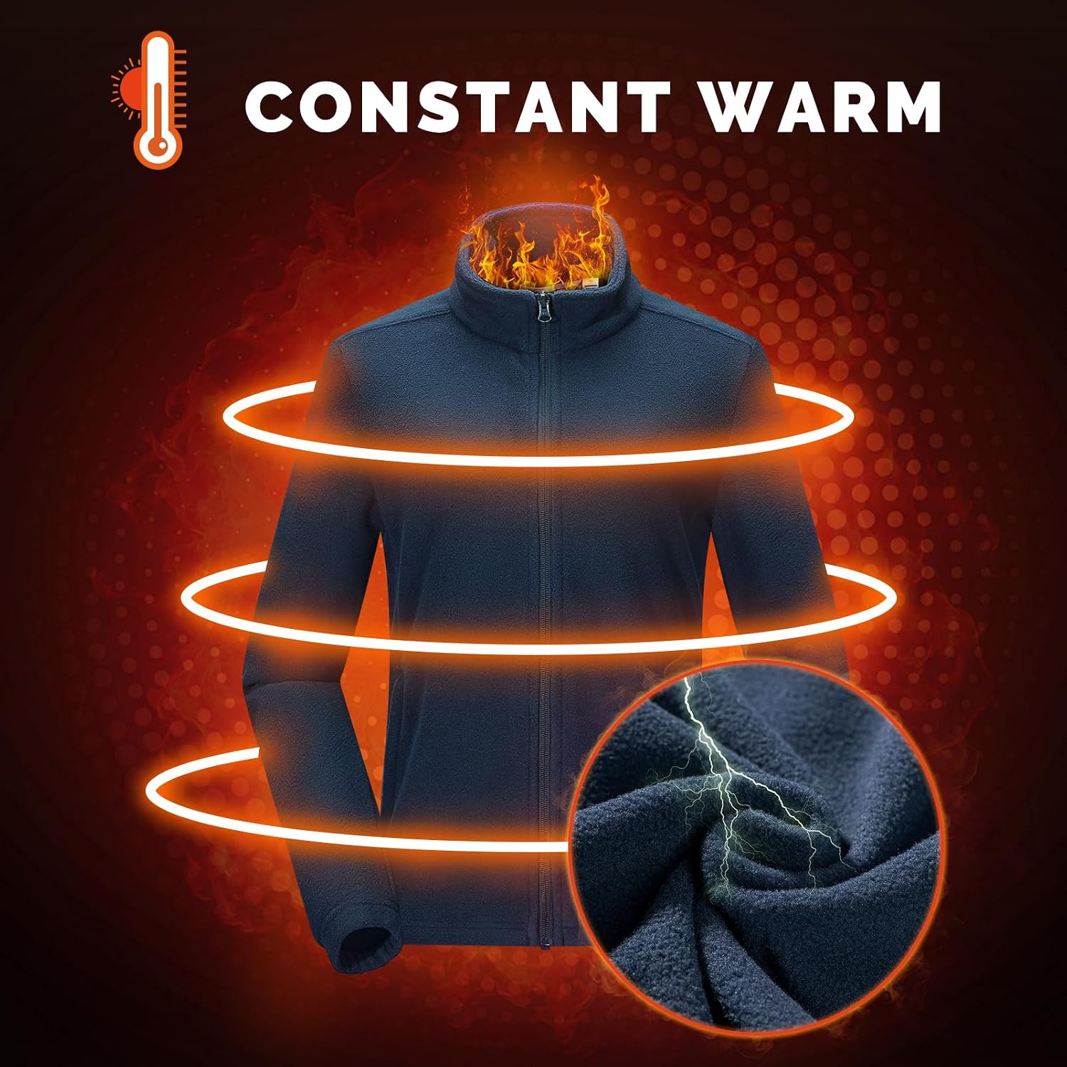 33,000ft Women's Polar Fleece Jacket Zip Up Lightweight Hiking Sweatshirt
