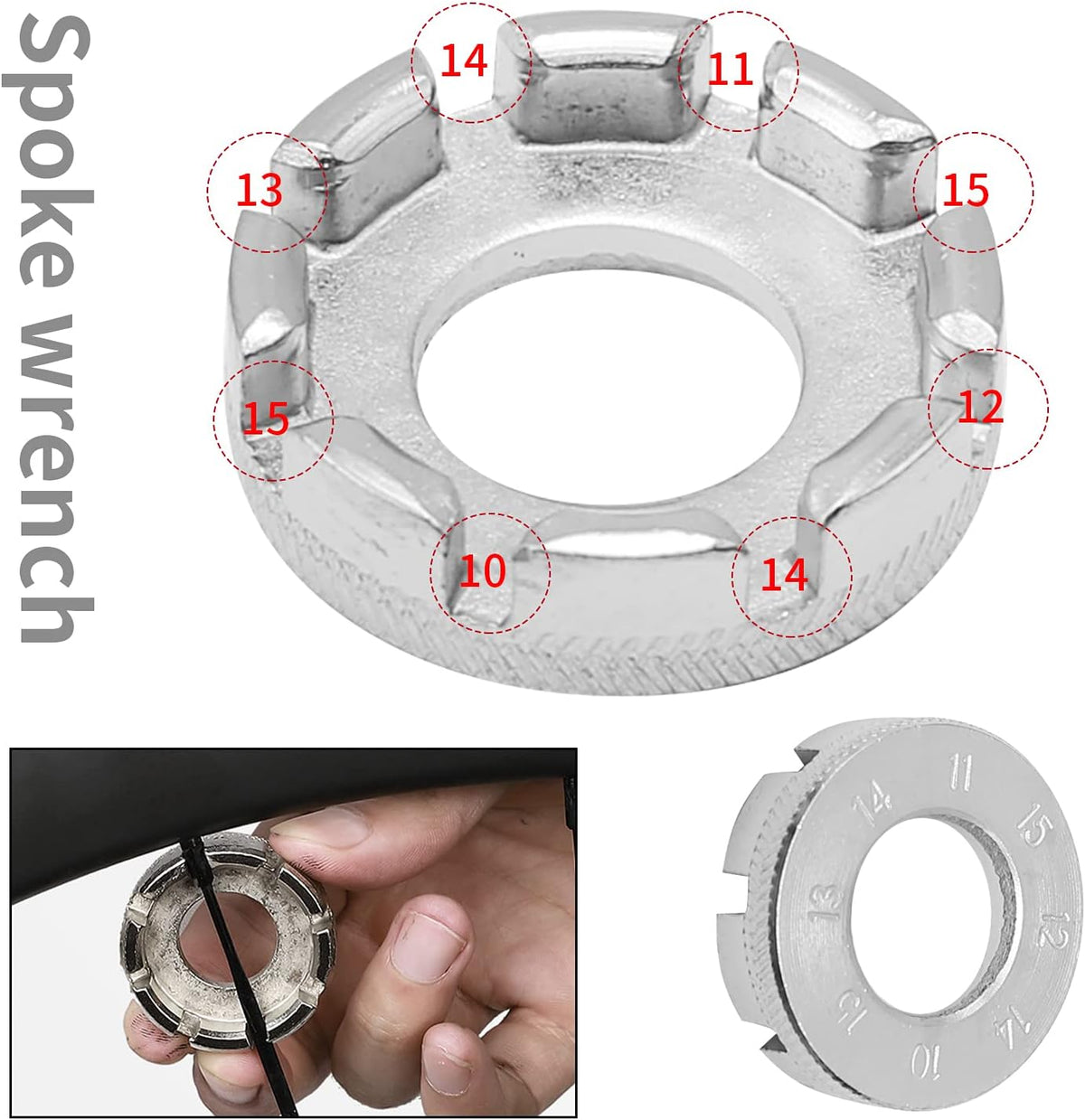 6 Pcs Bicycle Repair Tools Kit, Bike Cassette Removal Tool, Sprocket Removal Tools Sprocket Remover for Mountain Bike, Road Bike