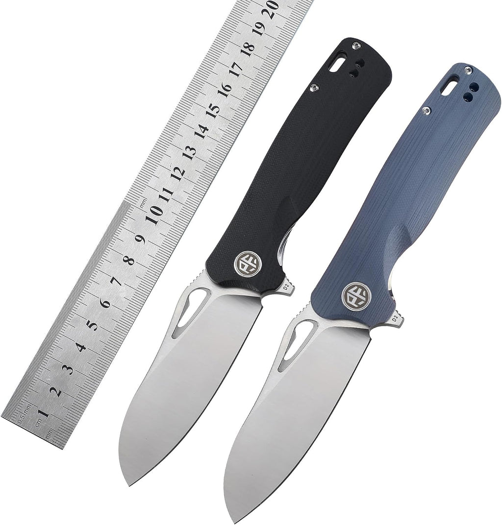 Petrified fish PF868 Bunta 3.35" D2 Satin Blade Pocket Folding Knife