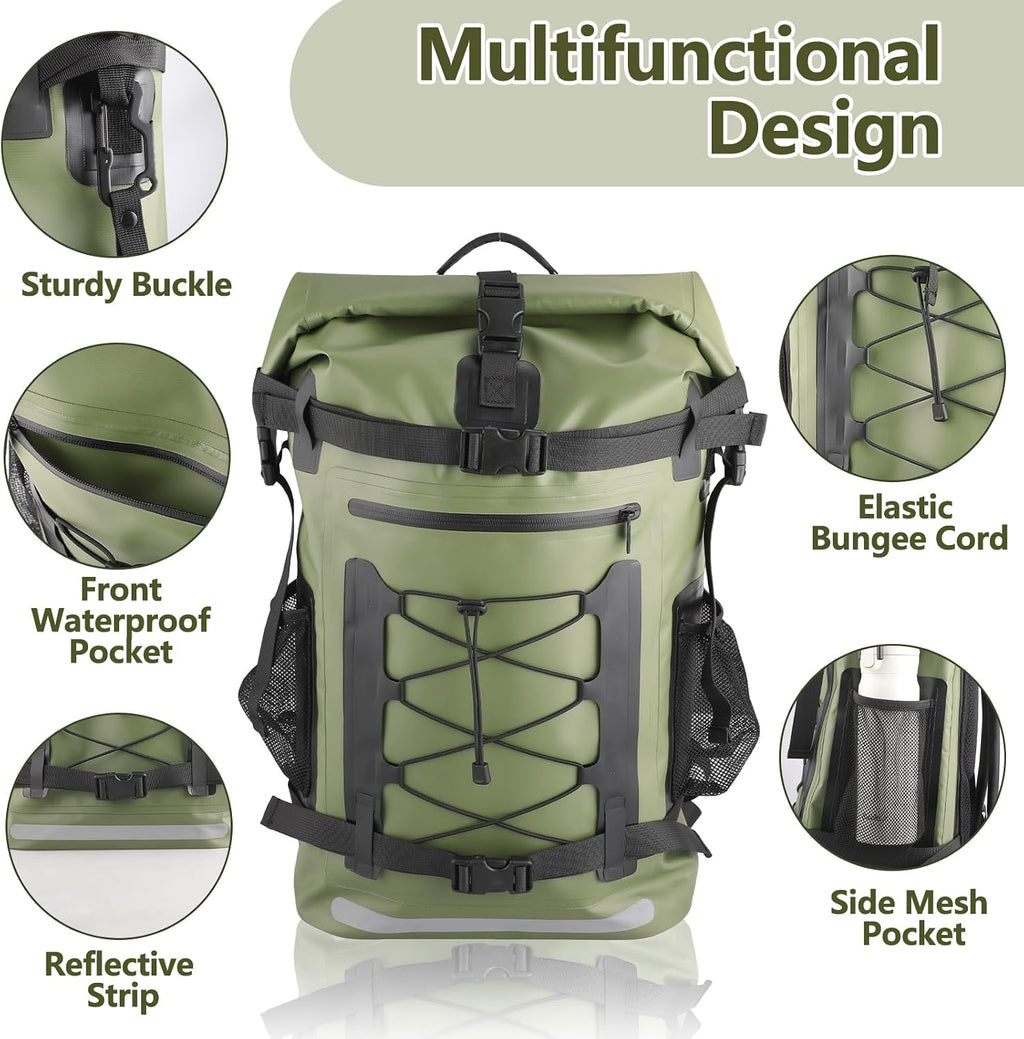 Waterproof Backpack, 40L Large Capacity Dry Bag, Hiking Travel Backpack