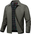 TBMPOY Mens Lightweight Jackets Light Windbreaker Full Zip Casual Work Jacket Golf Business Fall Track Coat with Pockets