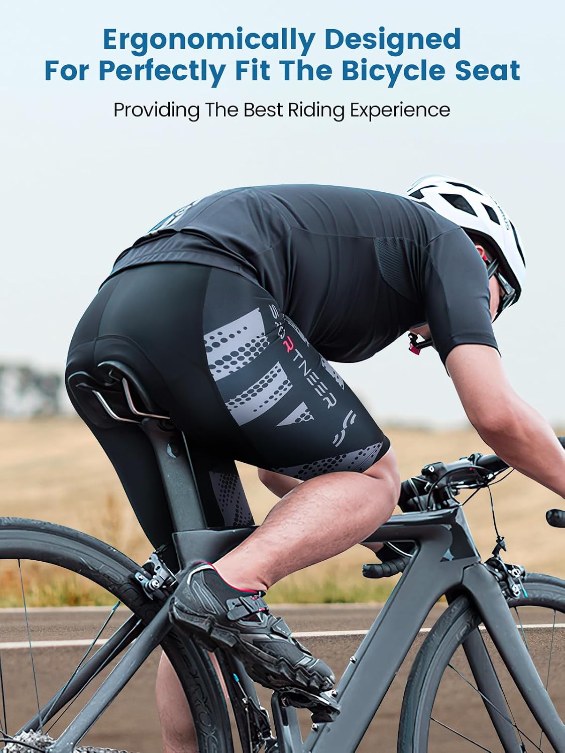 Sportneer Padded Bike Shorts for Men 4D Padding Mens Bicycle Cycling Biking Shorts UPF 50+ Breathable