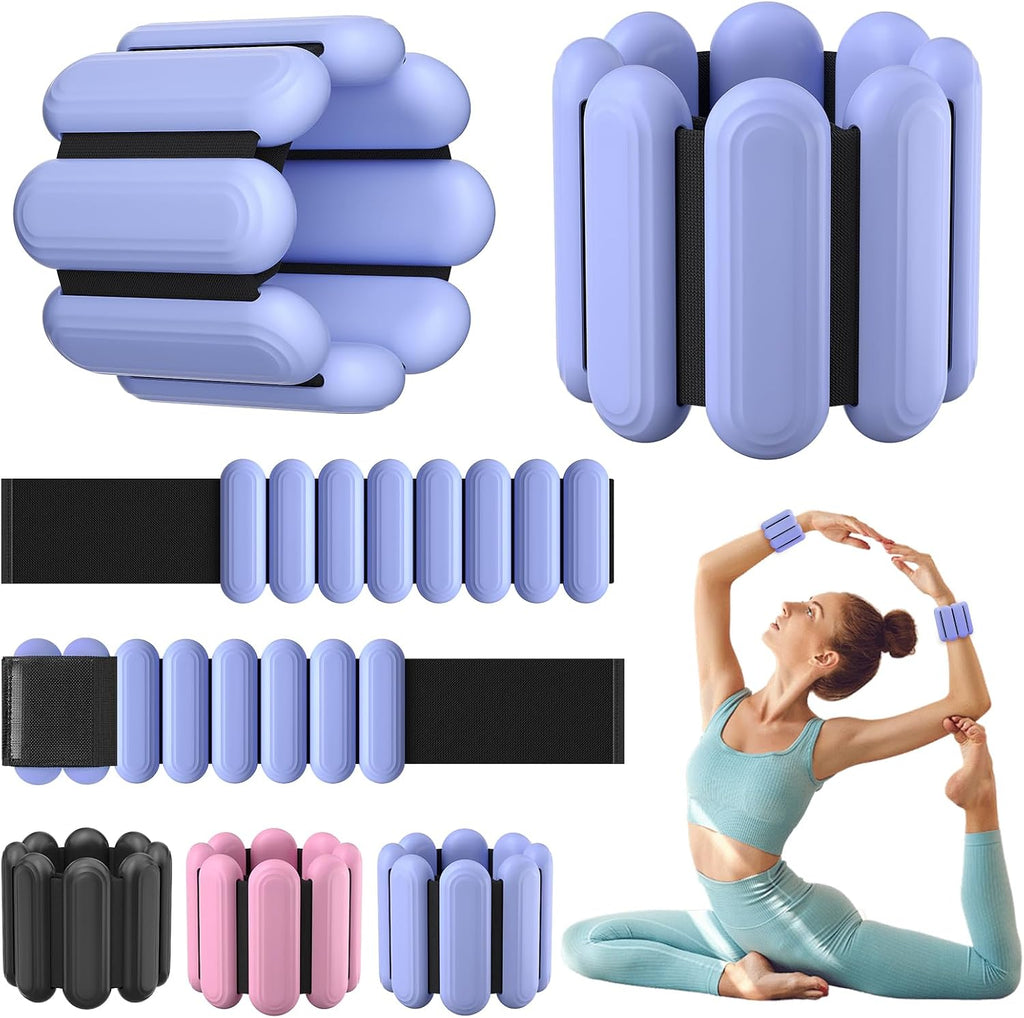 Wrist & Ankle Weights for Women, Wearable Strong Arm & Leg Weights Set of 2(1Lbs Each), Adjustable Ankle Weights for Walking, Yoga, Dance, Barre,Gym,Exercise,Pilates,Walking Running