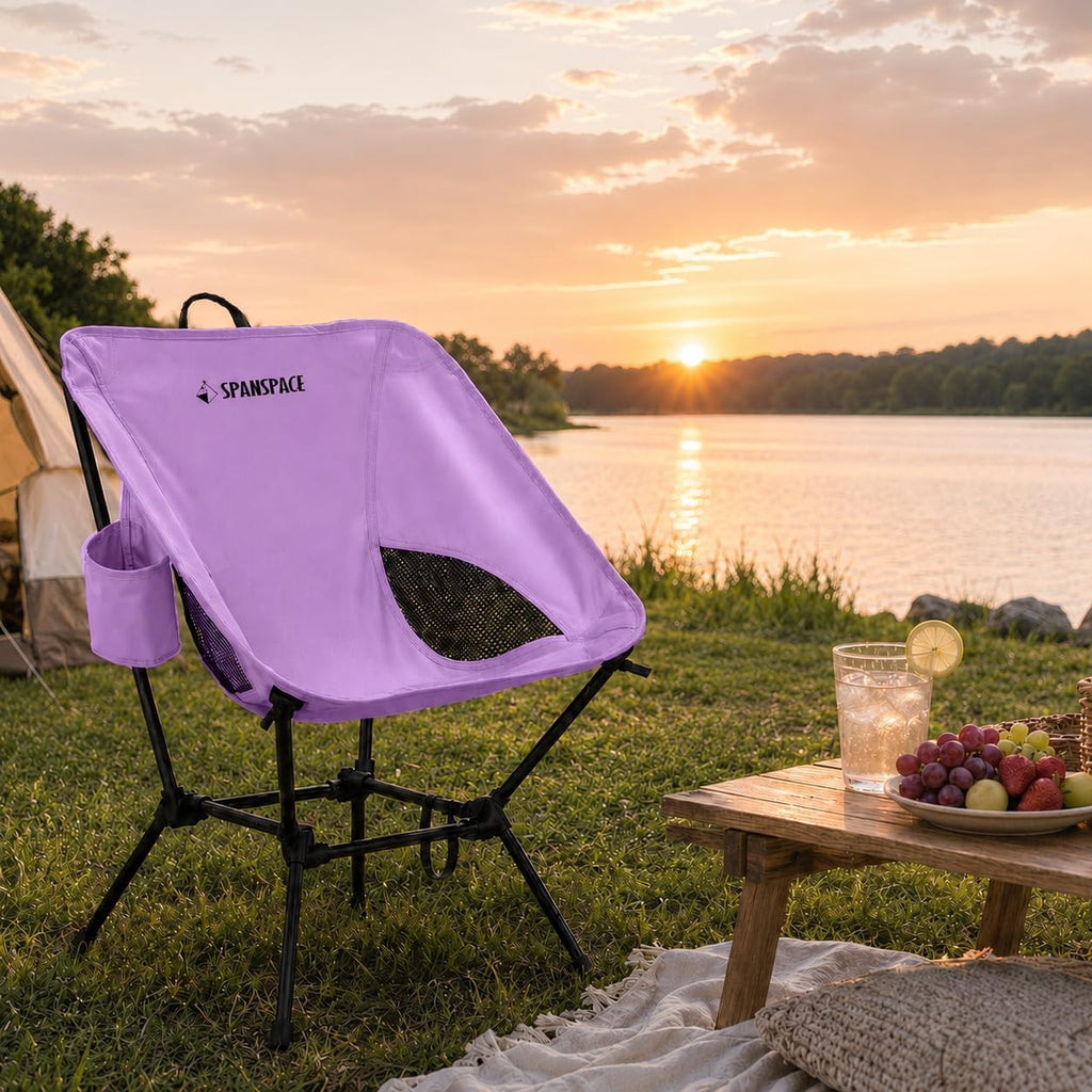 Ultralight Camping Chair for Adults, 3.6 lb, 350 lb Capacity