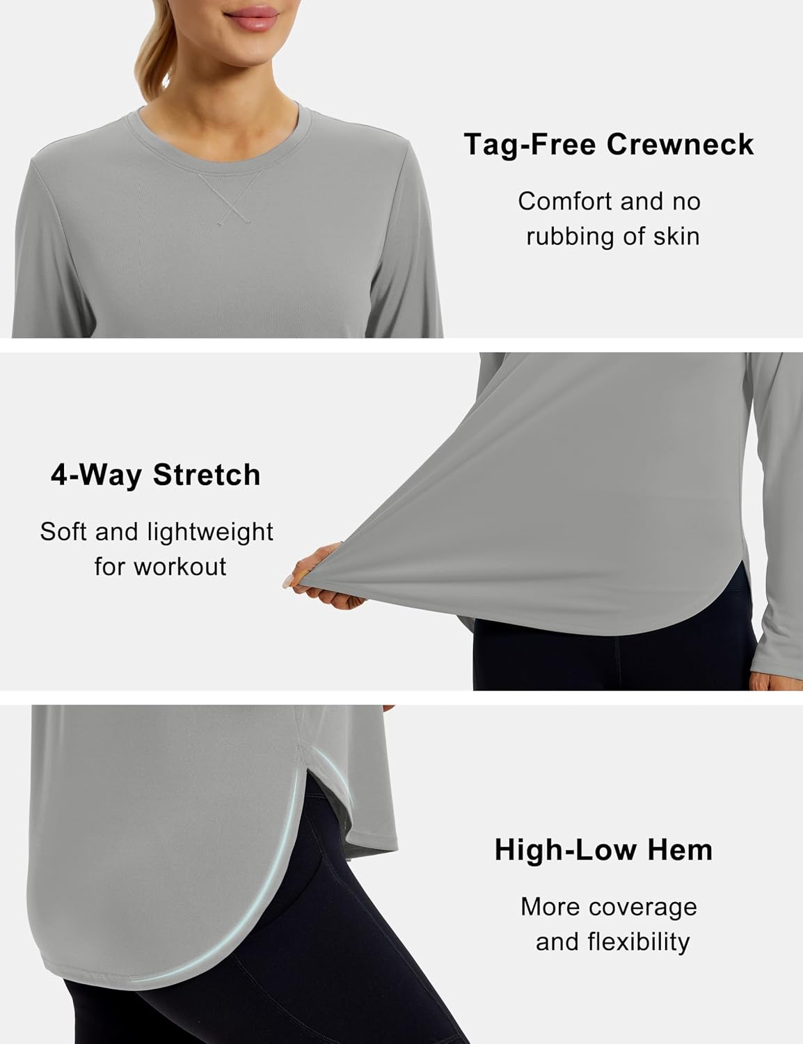 MAGCOMSEN Women's UPF 50+ Long Sleeve Shirt Moisture Wicking Top for Hiking
