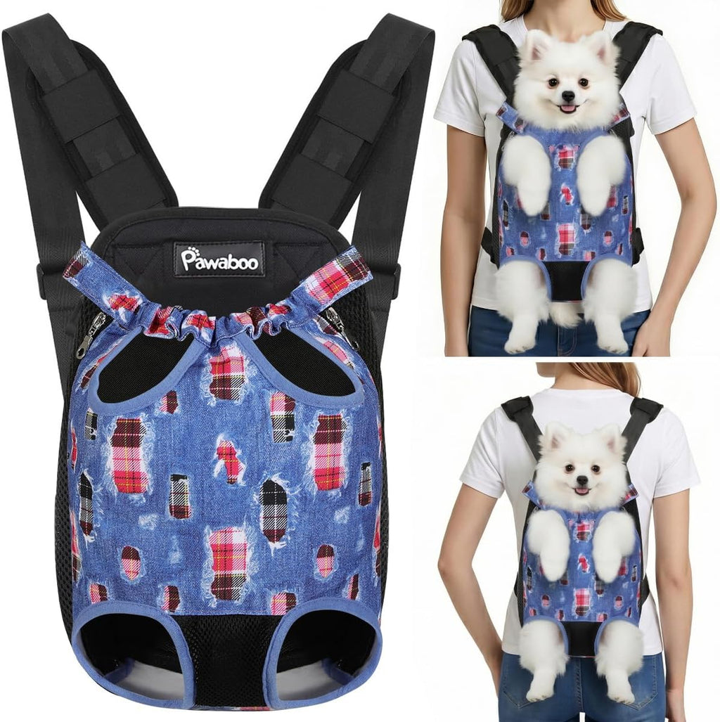 Pawaboo Dog Backpack Carrier, Front Chest Carrier for Small Dogs