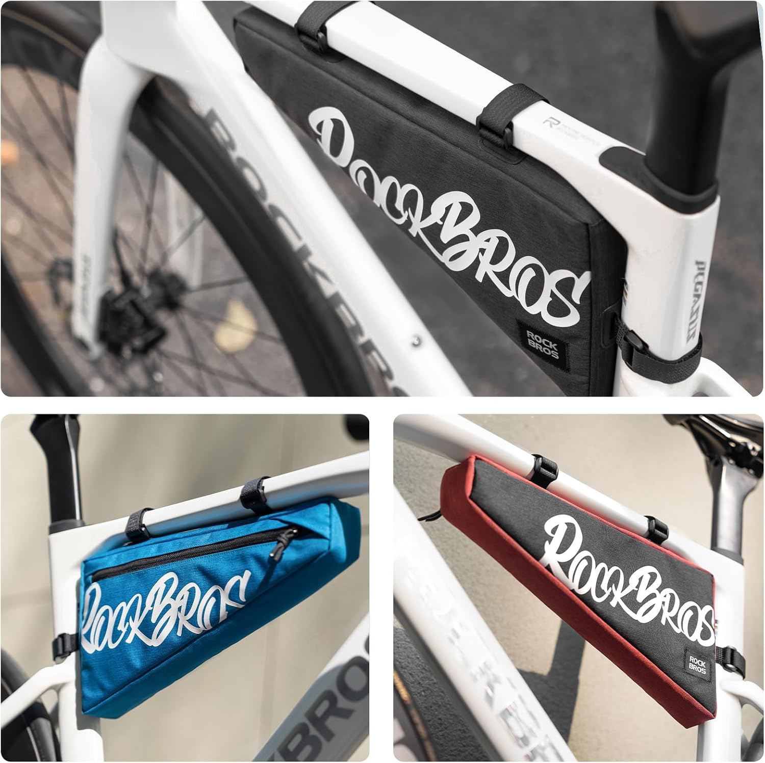 ROCKBROS Bike Frame Bag 1.9L Water-Resistant Slim Triangle Pouch