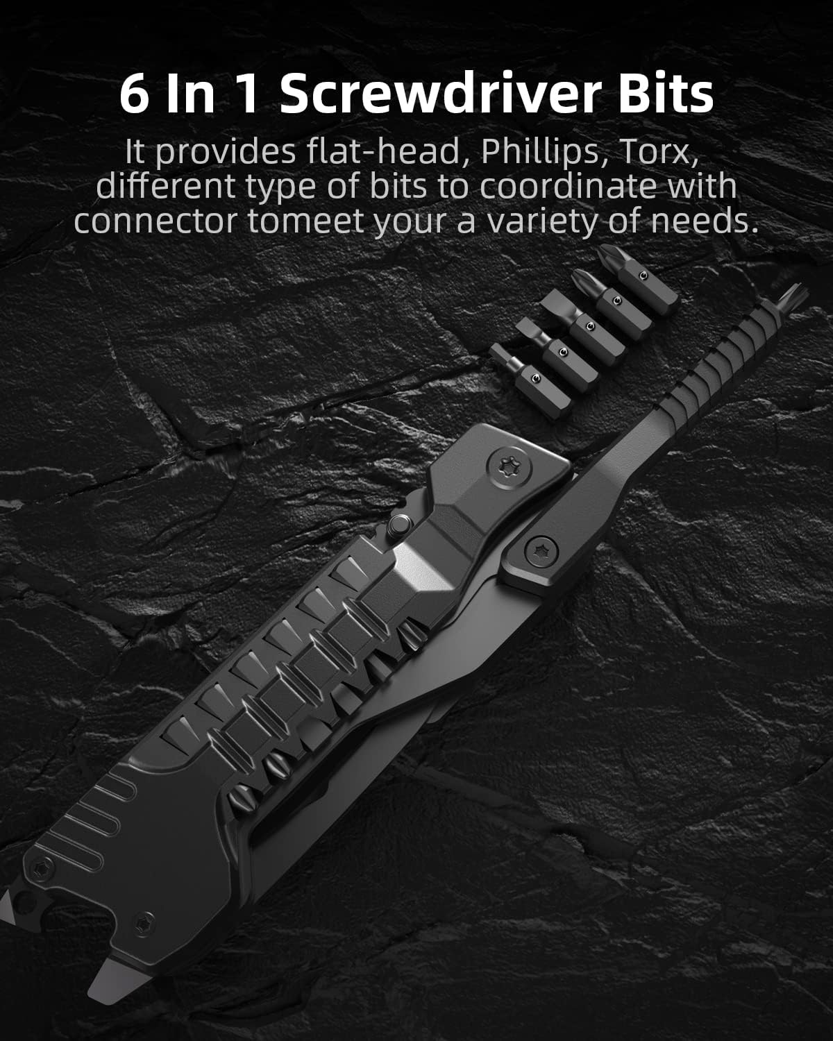 17 in 1 Multitool Knife Fire Starting Stick Bottle Opener Saw for Camping
