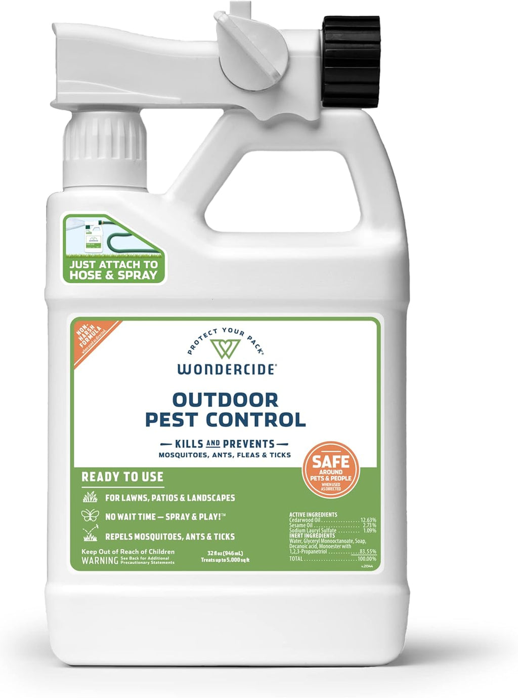 Wondercide - Outdoor Pest Control Spray with Natural Essential Oils - 32 oz